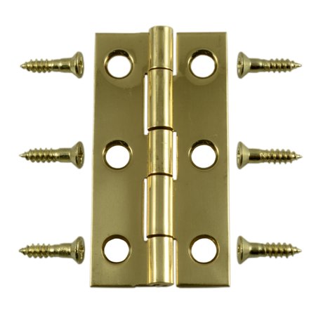 MIDWEST FASTENER 2 x 1" Solid Brass Butt Hinges 3PK 37164